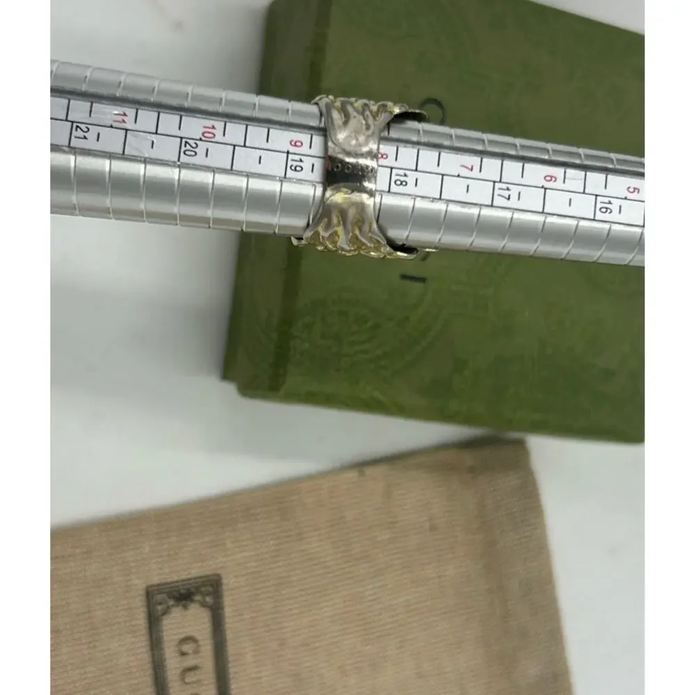 Authentic Unisex Gucci Lionhead motif ring size 8.5 made in Italy
